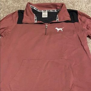 PINK 3/4 zip pullover